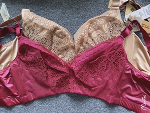 包邮～魔素经络文胸无钢圈四排扣调整型内衣d杯34035咖啡碳大杯型