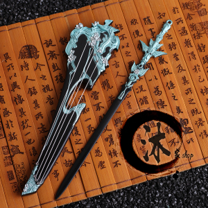 【剑网3正版同人授权】 剑三周边 bjd武器模型摆件 长歌青玉流