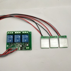 12V24V3路继电器模块带三个分体触摸按键 双色LED  自锁点动功能