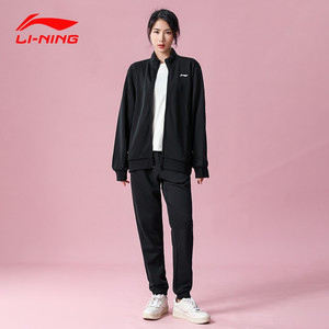 李宁运动套装女两件套长袖长裤2022年春季款韩版休闲训练跑步服装