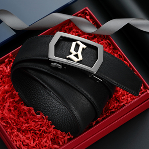 金利来goldlion leather 时尚镂空男士自动扣皮带头层牛皮 特惠