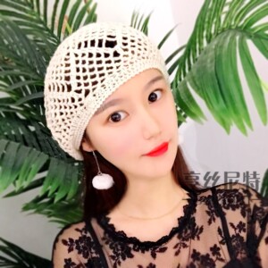 手工编织钩针镂空春夏四季盆帽渔夫折叠高档帽子精致堆堆女士帽子
