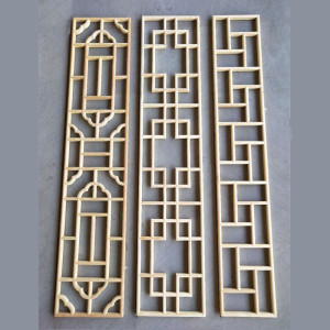 中式实木花格东阳木雕仿古门窗中医馆隔断屏风木艺吊顶电视背