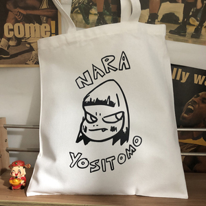 日本奈良美智nara娃娃大头小女孩日系装书手提购物帆布袋包