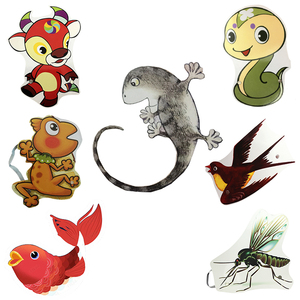 小壁虎借尾巴动物头饰老师讲故事装扮面具皮筋发箍儿童节表演道具