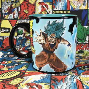 外贸原单日漫dragon七龙珠孙悟空超级赛亚人陶瓷马克水杯咖啡杯子