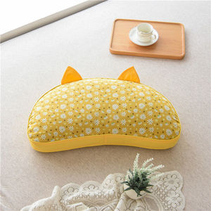 荞麦枕儿童月牙枕透气护耳大花布单孔耳枕荞麦壳珍珠棉填充枕头枕