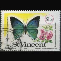 圣文森特1978年蝴蝶($1.25信销)(斯科特美元0.85)(XL036)