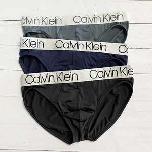 美国Calvin Klein 正品CK 3条装银边滑面男士低腰三角内裤 NP2211