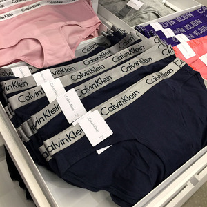 美国专柜正品ck 经典银边logo腰围 纯棉透气女士三角内裤 qd3540