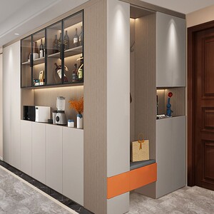 鞋柜酒柜一体转角