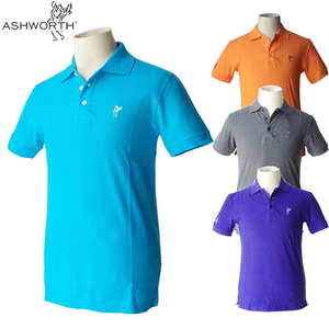 正品ashworth雅狮威纯棉高尔夫服装男士短袖t恤夏季休闲运动服