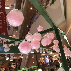 创意装饰彩球透明吊顶球吊饰商场珠宝店铺开业店面场景氛围布置品