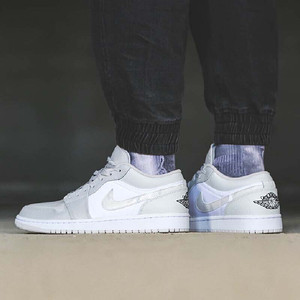 air jordan 1 low aj1 white camo 灰白迷彩低帮篮球鞋dc9036-100