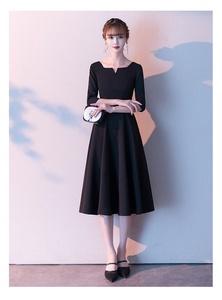 北京出租黑色小礼服年会宴会晚会主持人晚礼服派对礼仪服装女短款