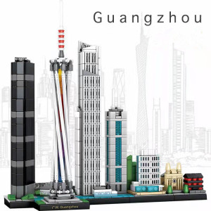 乐高城市天际线广州重庆高楼大厦街景建筑积木高难度成年拼装玩具