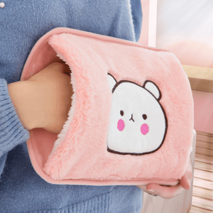 防爆热水袋充电暖宝宝暖手宝注水卡通可爱毛绒女生暖宫热宝暖水袋