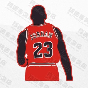 汽车装饰贴纸 车身贴纸 反光车贴 篮球乔丹背影