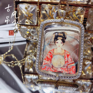 泰国正牌  凤求凰佛牌 迦楼罗古风美女吊坠 孙一宁同款 镀金镀银