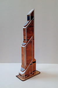 手工diy俄罗斯水银城市大厦纸模型3d立体建筑模型 摩天大楼模型