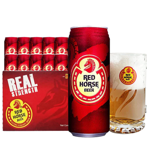 菲律宾夺命大红马啤酒500ml*24罐啤酒烈性彪悍高浓8度红马香港产