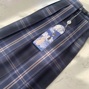 丢丢jk制服裙蓝色格裙兔吉舍原创正版兔缝缝全套甜美短裙学生校服