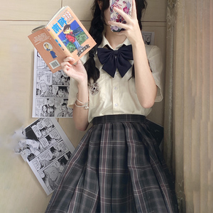 【黑棕】兔吉舍jk制服正版棕色百褶裙原创格裙日系裙深格子秋冬季