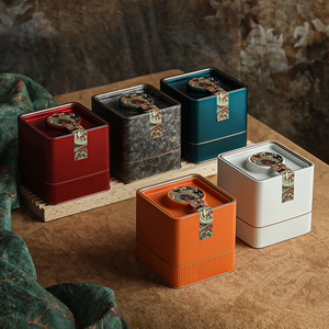茶叶空铁罐白茶复古绿茶通用空礼品盒包装盒散茶古树滇红普洱茶盒