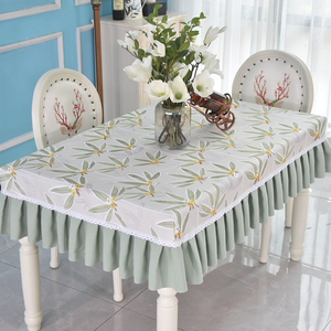 高档桌布长方形碎花田园小清新方桌台布饭桌长条茶几套餐边柜定制