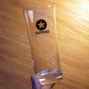 日本进口SAPPORO三宝乐星标黑牌 札幌黑标生啤酒杯玻璃杯扎啤杯