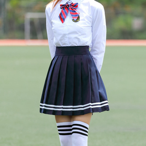 夏季英伦学院风校服高腰显瘦百褶学生短裙a字裙半身裙jk小裙子女