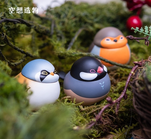 空想造物球球啾盲盒肥啾鸟极危物种不二马大叔手办公仔正版摆件
