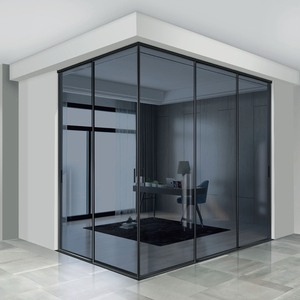 三联动长虹玻璃厨房客厅阳台极简玻铝合金极璃隔断折叠移门推拉门