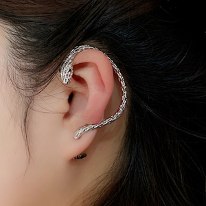 金属蛇形耳挂女耳钉左耳一体耳饰冷淡风个性小众设计夸张时尚耳环