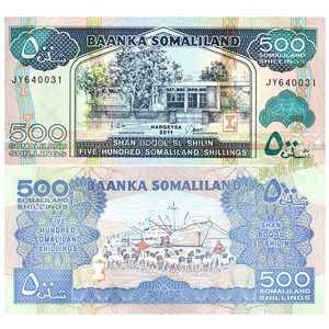 非洲-索马里兰2011年500先令P-6单张全新UNC纸币世界外国钱币