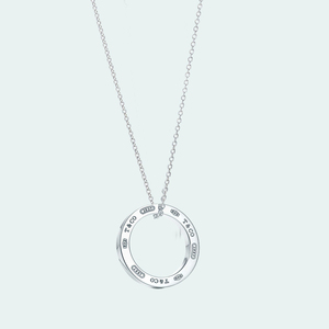 香港正品代购蒂芙尼项链tiffany单环1837纯银圆环女款情侣吊坠男