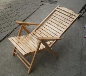 自制简易木质躺椅图片