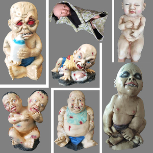 万圣节僵尸鬼娃娃人偶密室逃脱鬼屋男女婴儿小孩摆件道具恐怖孩子