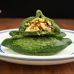 浙江特产桐庐手工清明果艾草青团咸味米粿子艾饺点心美食农家小吃