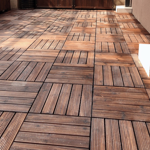 户外地板碳化防腐木室外露台塑木阳台庭院花园diy拼接实木地板