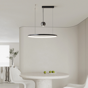 全铜现代极简约大客厅主吊灯具大气2022年新款轻奢主卧室北欧环形