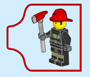 lego 乐高 城市系列 60303 圣诞日历杀肉 人仔 消防员 斧子