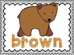 英语启蒙绘本延伸拓展素材棕熊brown bear涂色闪卡游戏练习电子版