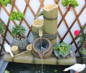 假山喷泉流水景鱼缸水缸鱼池水池水槽装饰造景水循环增氧系统摆件