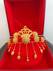 黄金皇冠头饰新娘结婚金