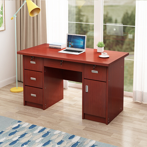 电脑桌台式家用办公桌子书桌小写字台带锁简约经济型租房书桌单人