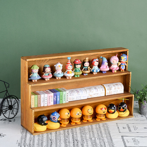 盲盒收纳展示架梯形多层收纳盲盒架子家用装饰放娃娃置物架展示架