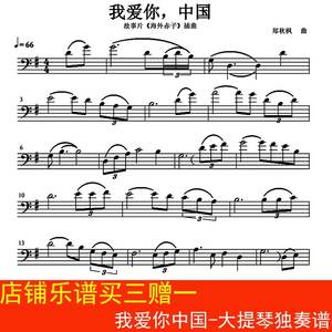 我爱你中国长笛曲谱图片