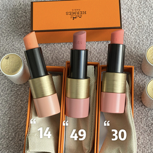 hermes爱马仕新款粉管有色润唇膏口红14/30/49