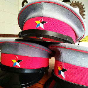 cos动漫影视舞台大盖帽民国北洋军阀大檐帽抗战灰色毛呢军帽